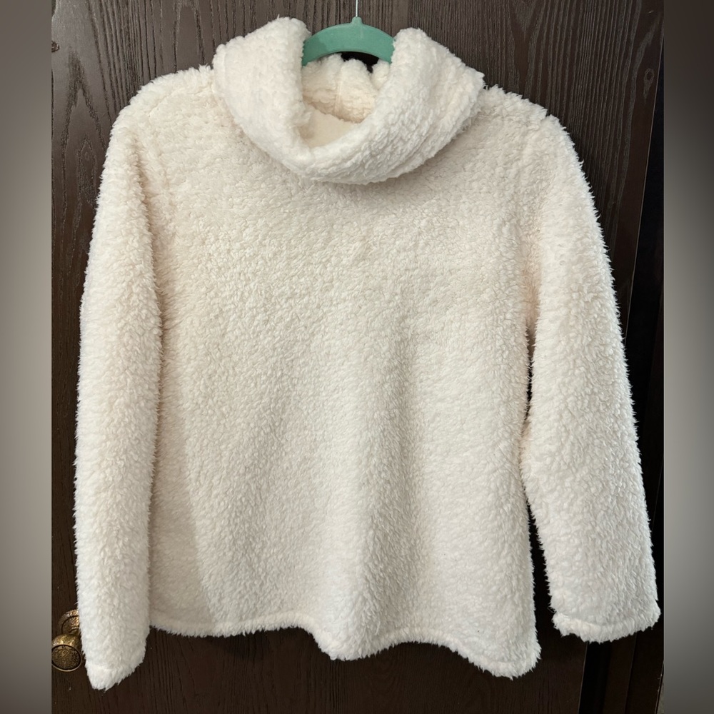 Fresh Cream colored, Sherpa style top with original tags. Size small.